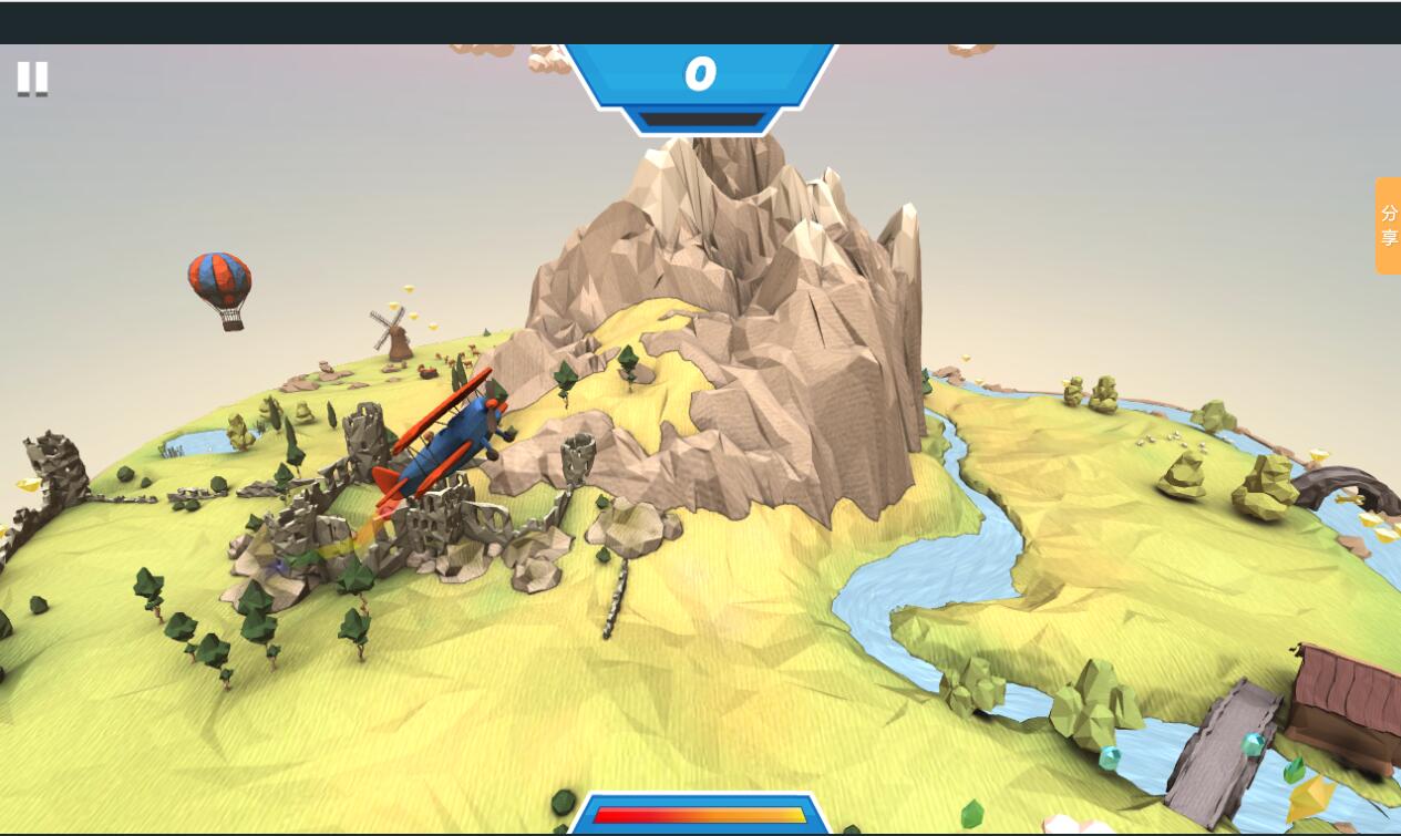 免费页游大作来袭  HTML5游戏《3D滑翔机》源码下载 自适应手机端