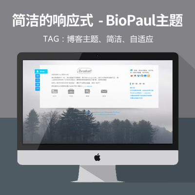 WordPress博客主题:简洁的响应式BioPaul主题分享