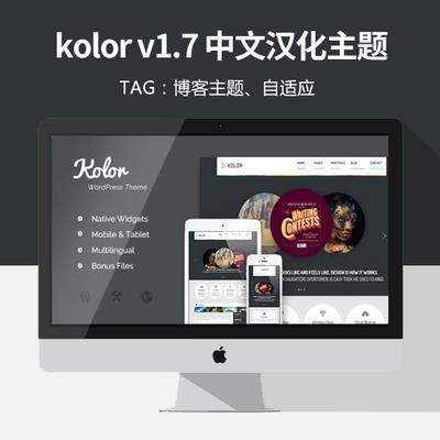 kolor v1.7中文汉化自适应WordPress主题 精品博客网站模板免费下载
