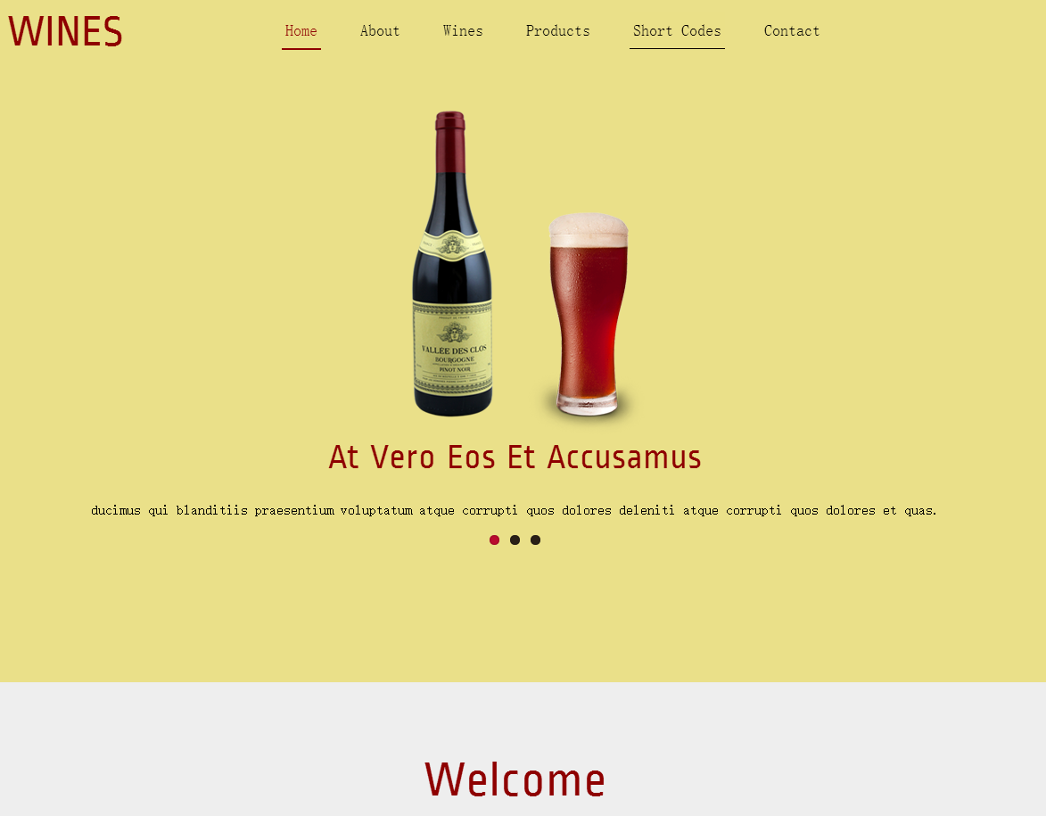WINES葡萄酒品牌公司官网模板 html网站模板免费下载