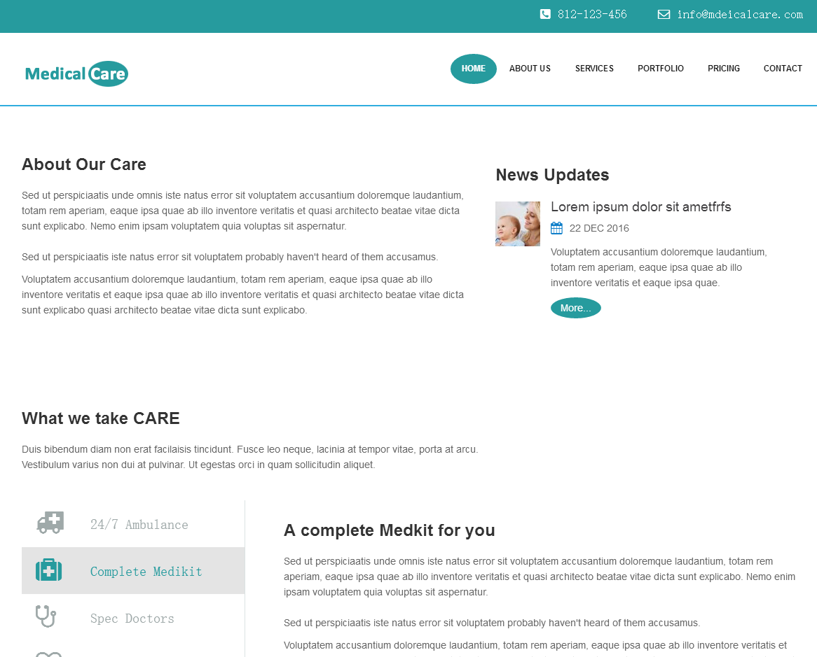 医疗器械公司响应式网站模板 html网站模板免费下载