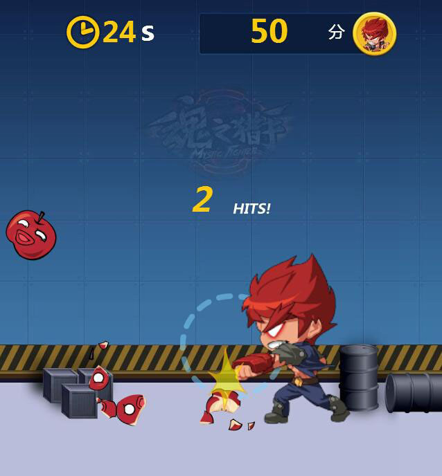  《魂斗士vs小苹果》腾讯出品的一款手机小游戏  H5游戏代码免费下载