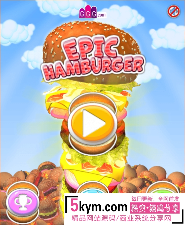 Html5游戏源码 《超级汉堡休闲游戏》微信小游戏源码下载