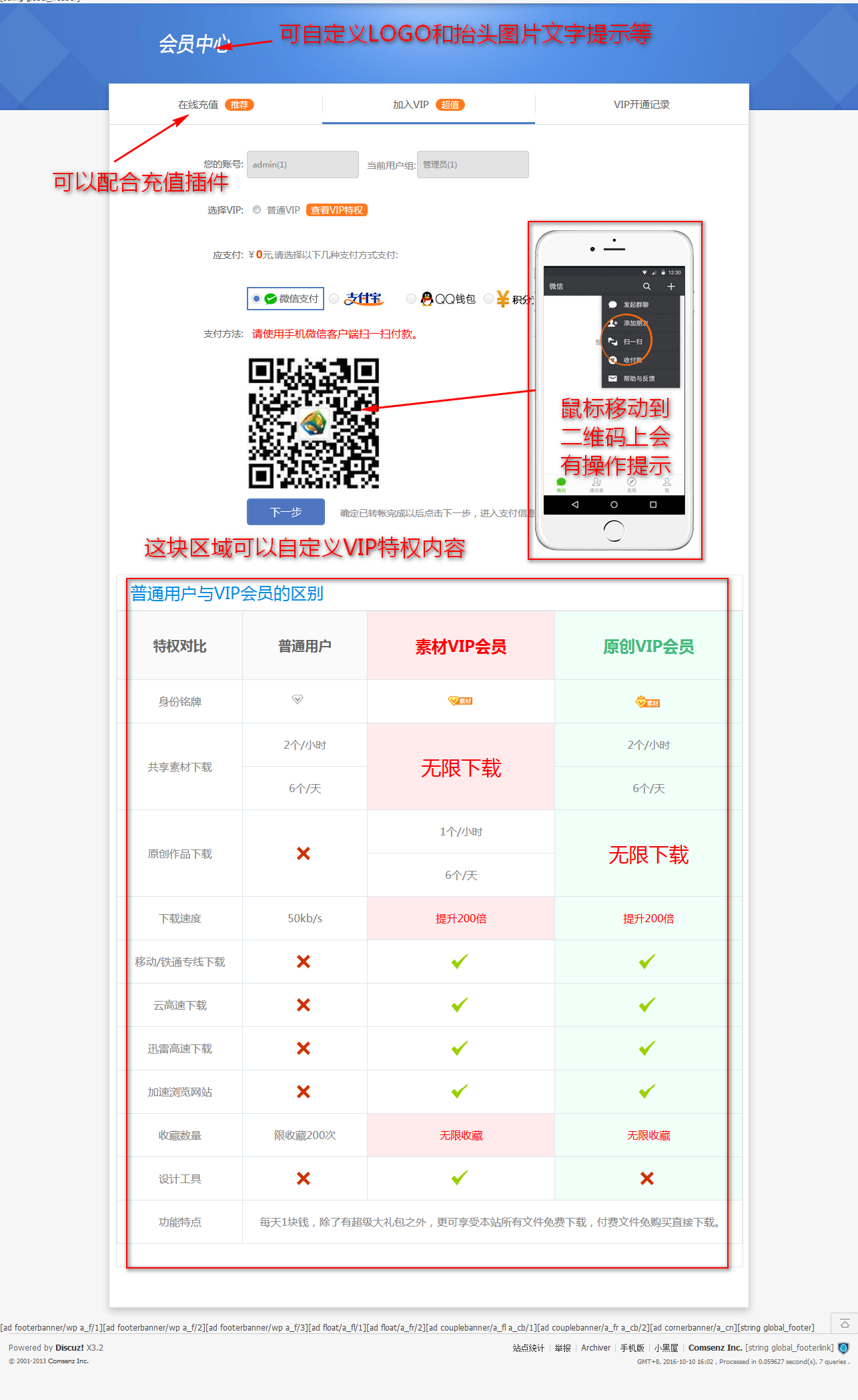 12月最新Discuz插件 个人免签约VIP购买 v6.1