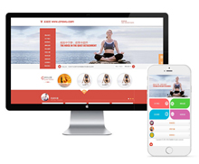 商业版织梦模板 橙红大气瑜伽美容健身企业官网织梦模板+wap手机端同步