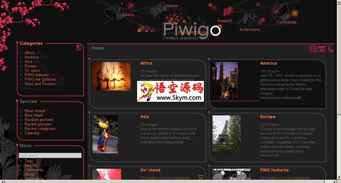 Piwigo 开源相册系统 v2.10.2