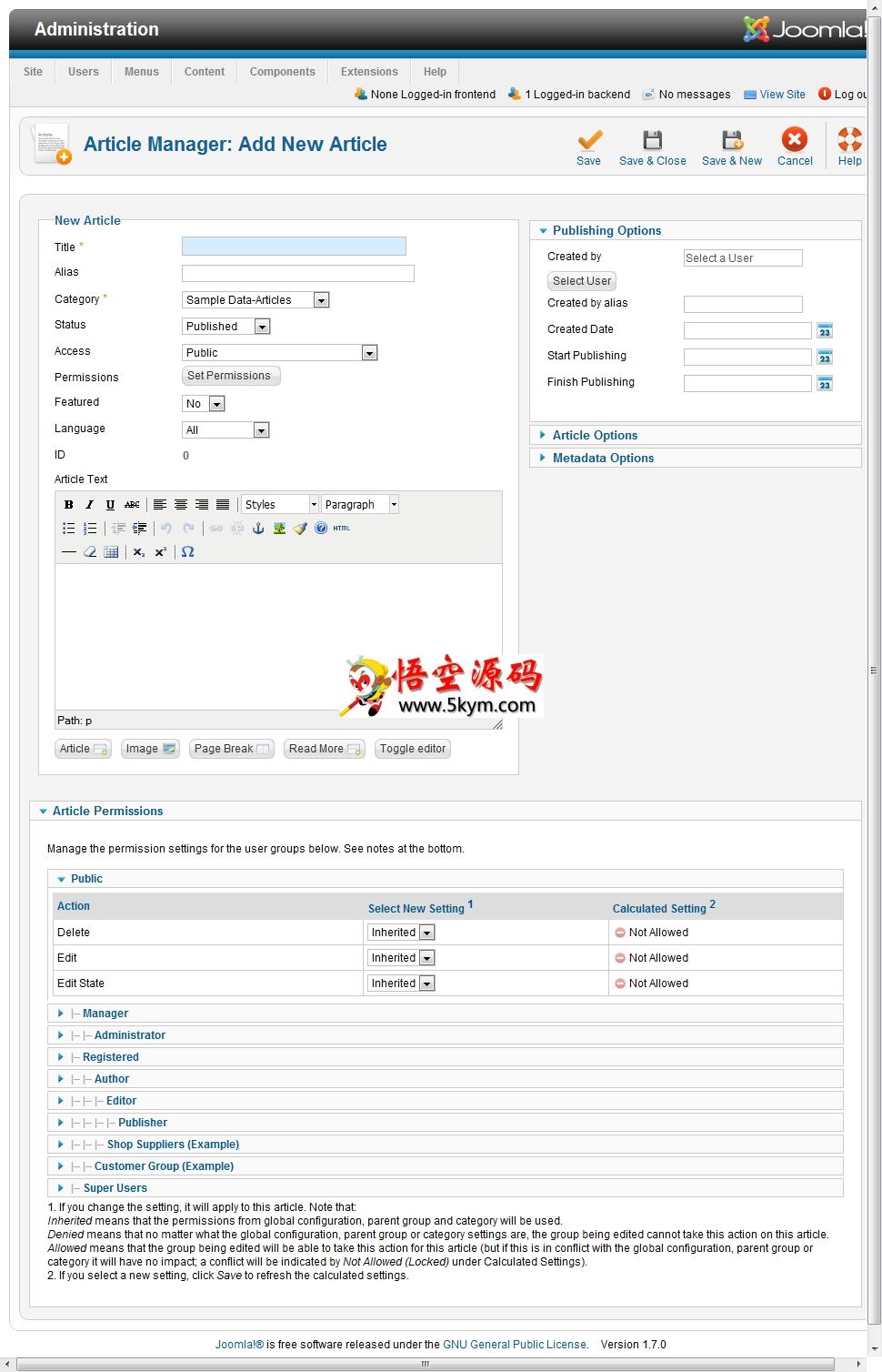 Joomla(囧啦)