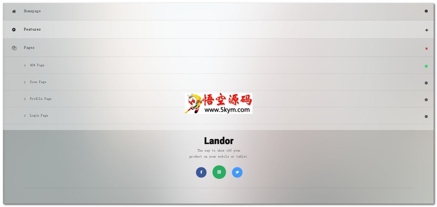 Landor触屏版html5网站模板