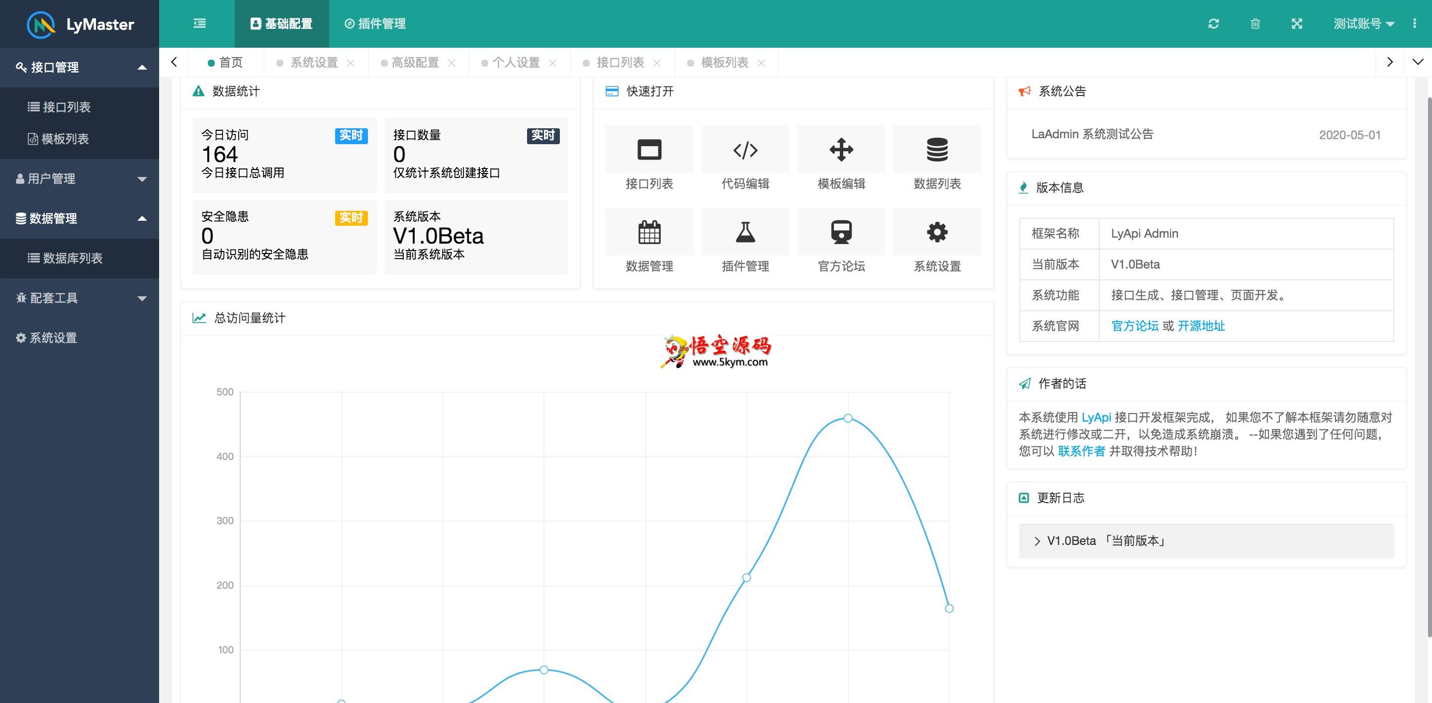 LyMaster在线接口管理系统 v1.0 beta