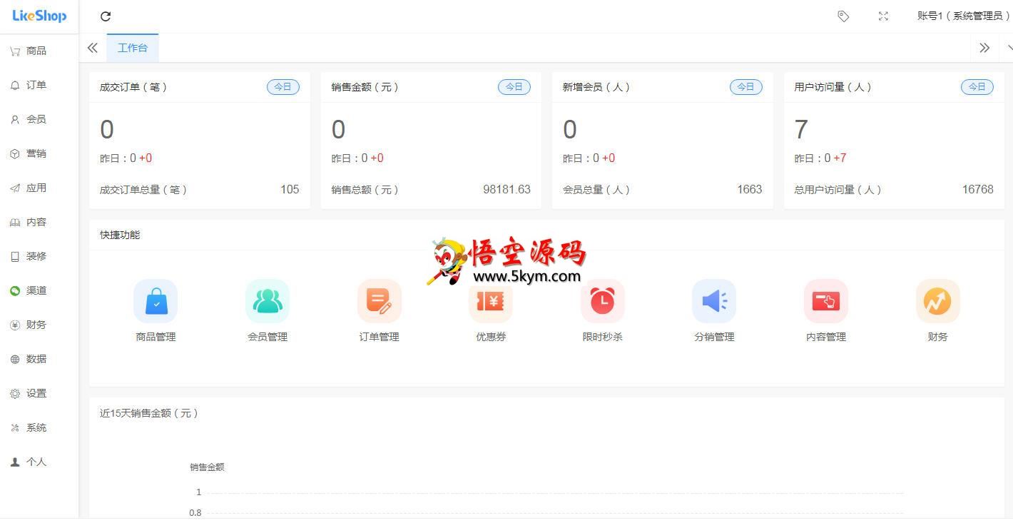 likeshop单商户开源商城系统 v2.5.7